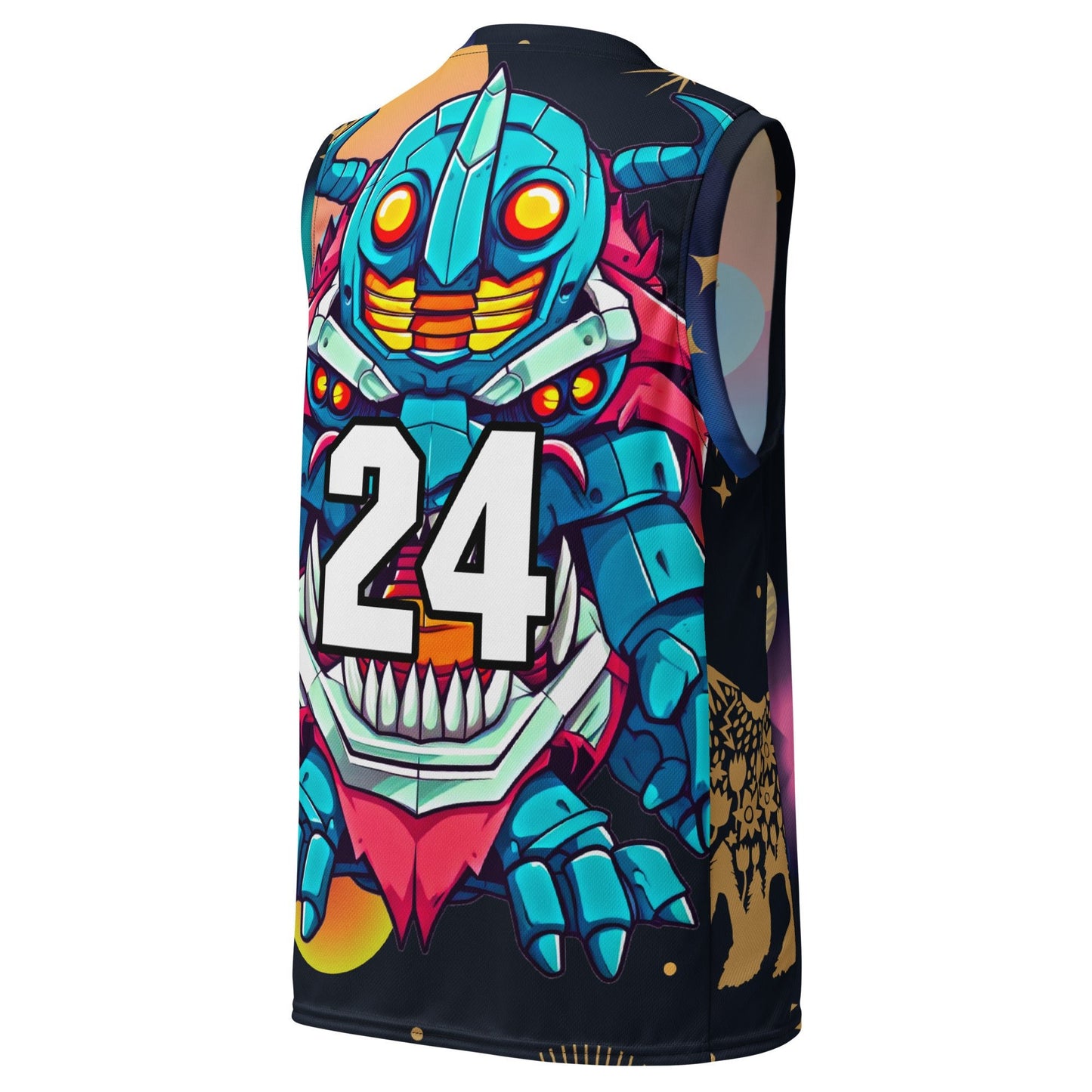 Rex the Reactor Watcher - Recycled unisex basketball jersey - Nebula Night Colorway - BBairt