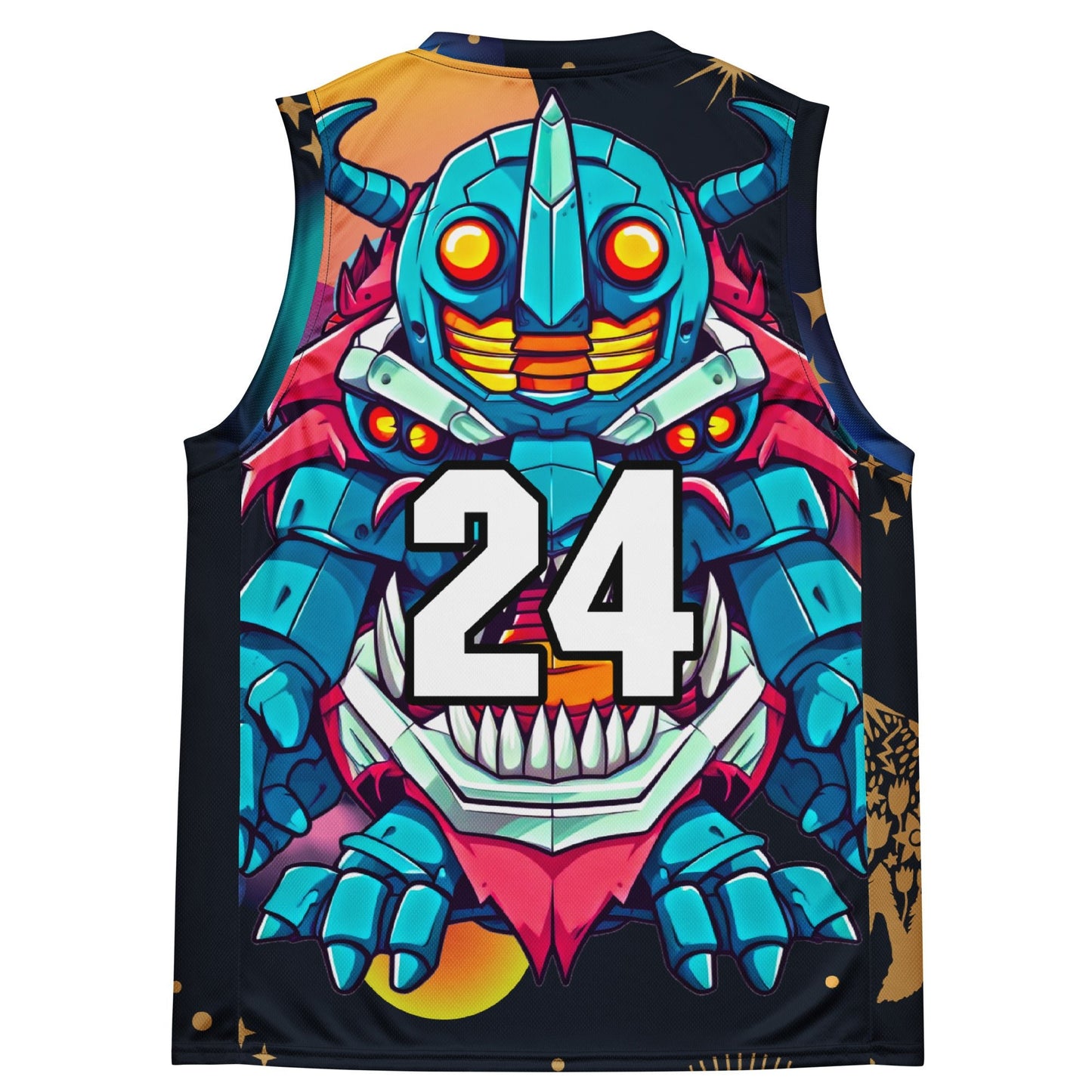 Rex the Reactor Watcher - Recycled unisex basketball jersey - Nebula Night Colorway - BBairt