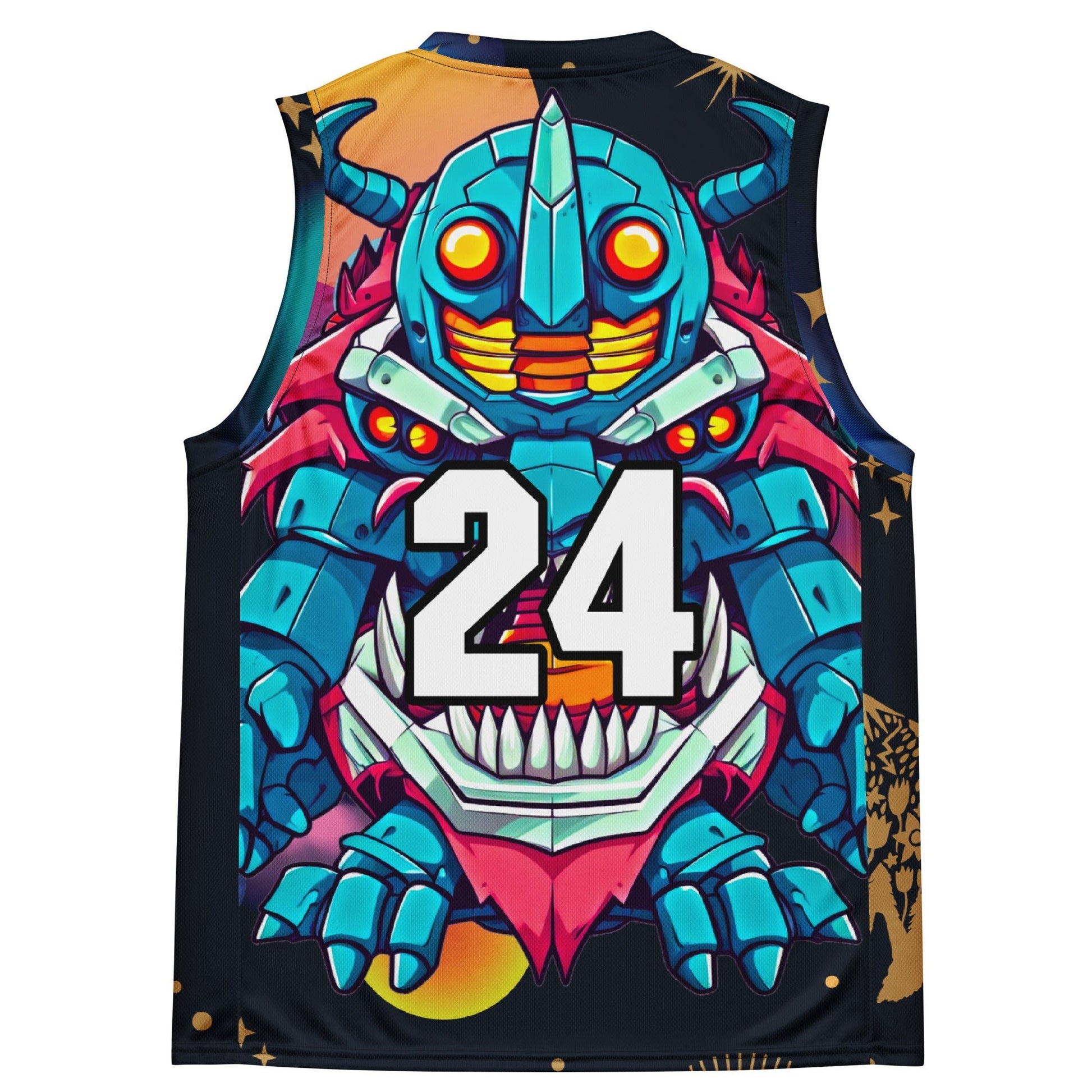 Rex the Reactor Watcher - Recycled unisex basketball jersey - Nebula Night Colorway - BBairt