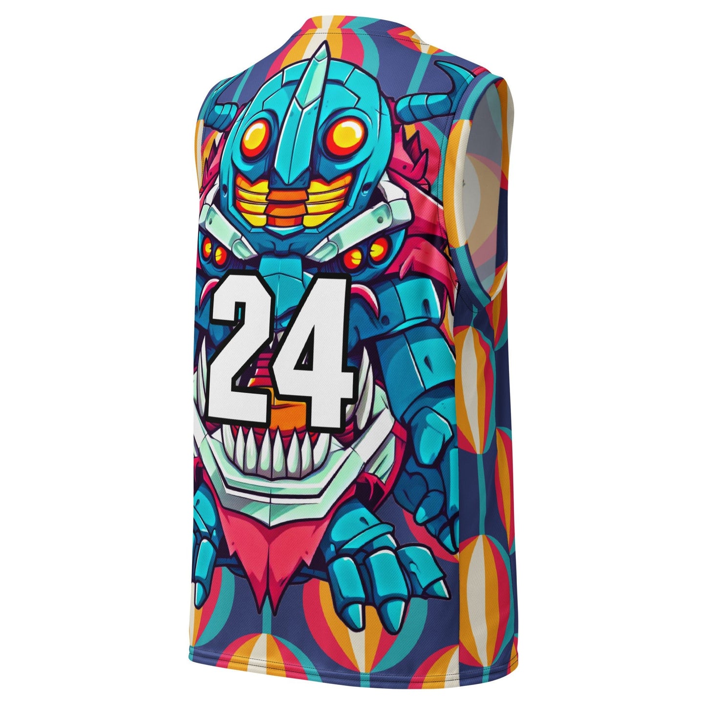 Rex the Reactor Watcher - Recycled unisex basketball jersey - Retro Carnival Colorway - BBairt