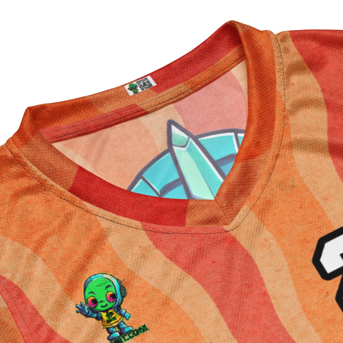 Rex the Reactor Watcher - Recycled unisex basketball jersey - Solar Flare - BBairt