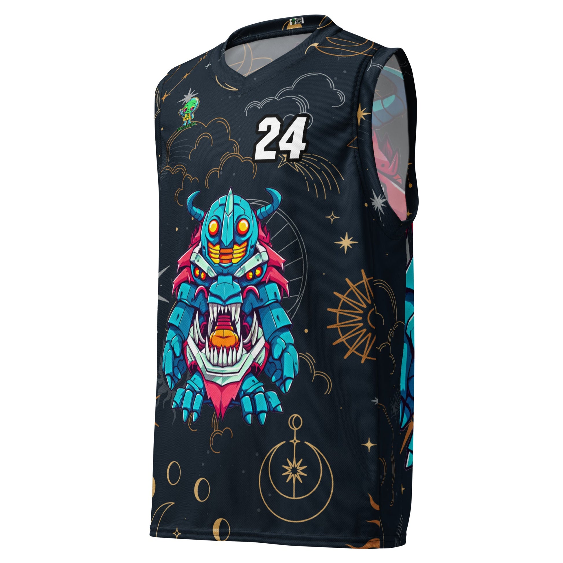 Rex the Reactor Watcher - Recycled unisex basketball jersey - Starry Odyssey Colorway - BBairt