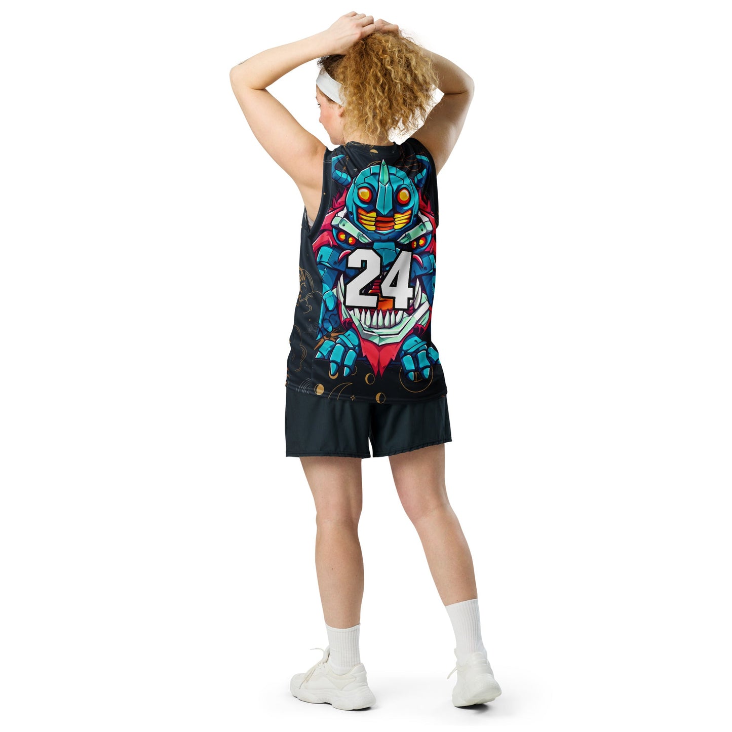 Rex the Reactor Watcher - Recycled unisex basketball jersey - Starry Odyssey Colorway - BBairt