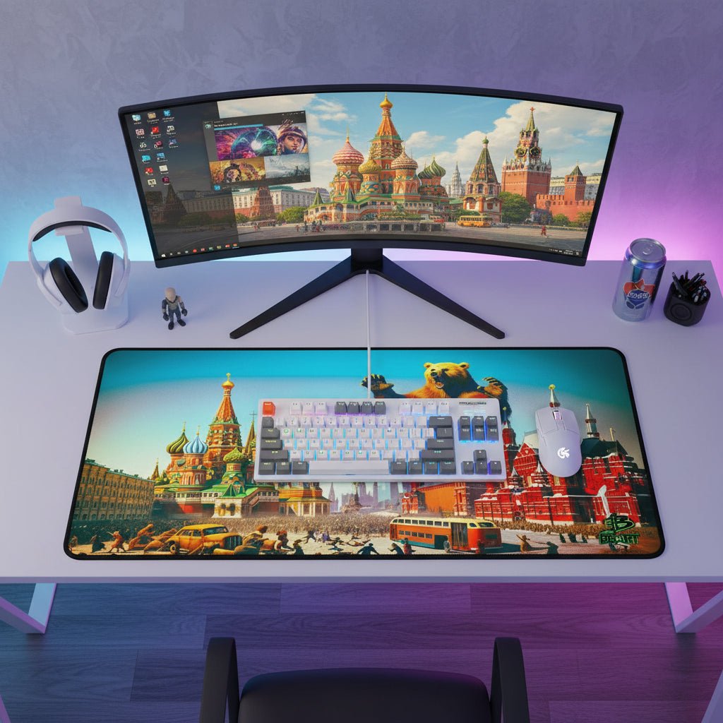 Roar Over Red Square – Desk Mat - BBairt