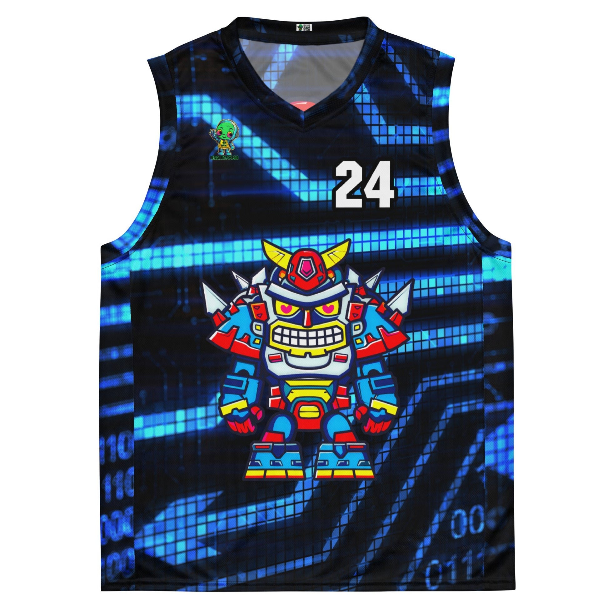 Robo Ranger - Recycled unisex basketball jersey - Digital Pulse - BBairt