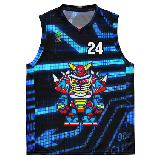 Robo Ranger - Recycled unisex basketball jersey - Digital Pulse - BBairt