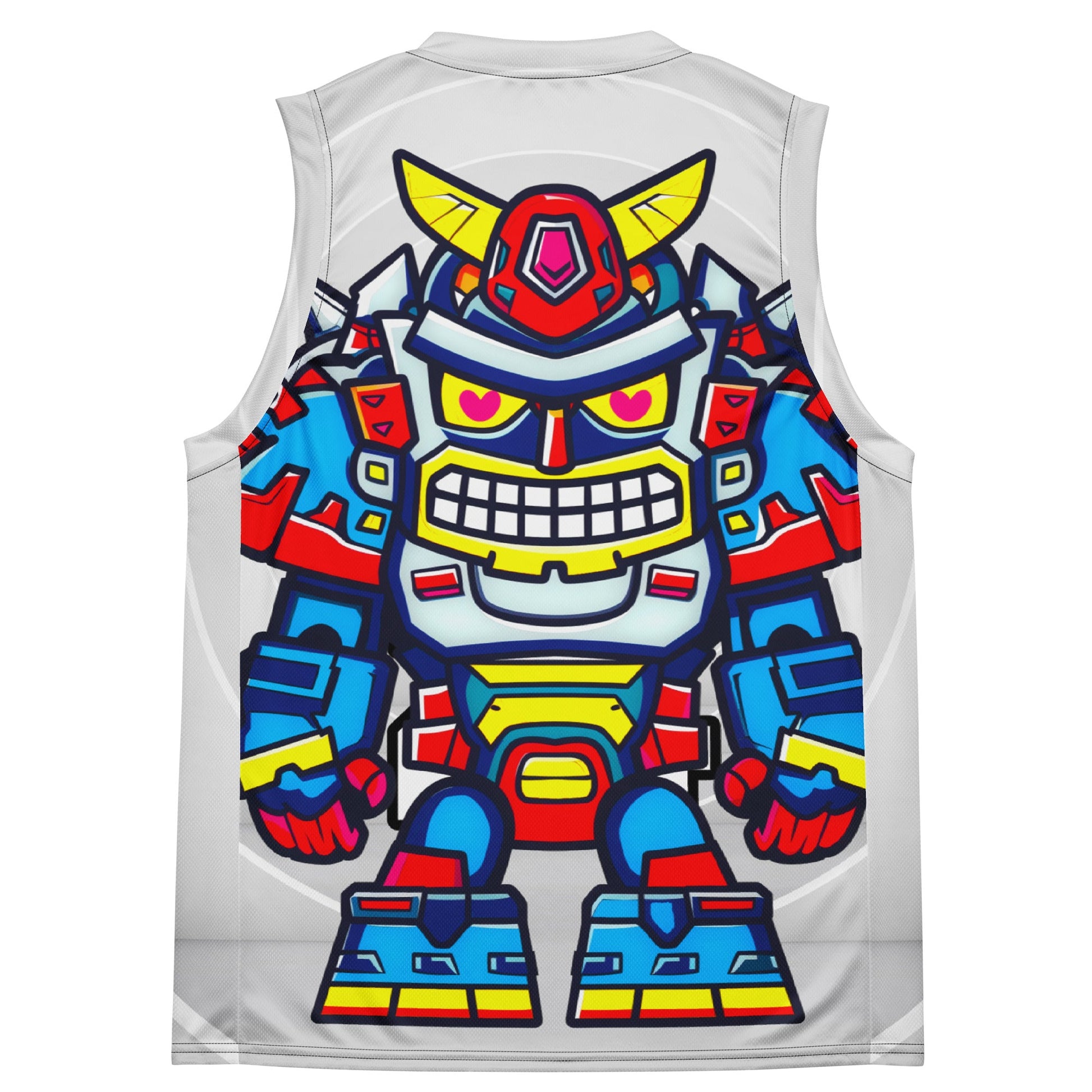 Robo Ranger - Recycled unisex basketball jersey - Ivory Vortex Colorway - BBairt