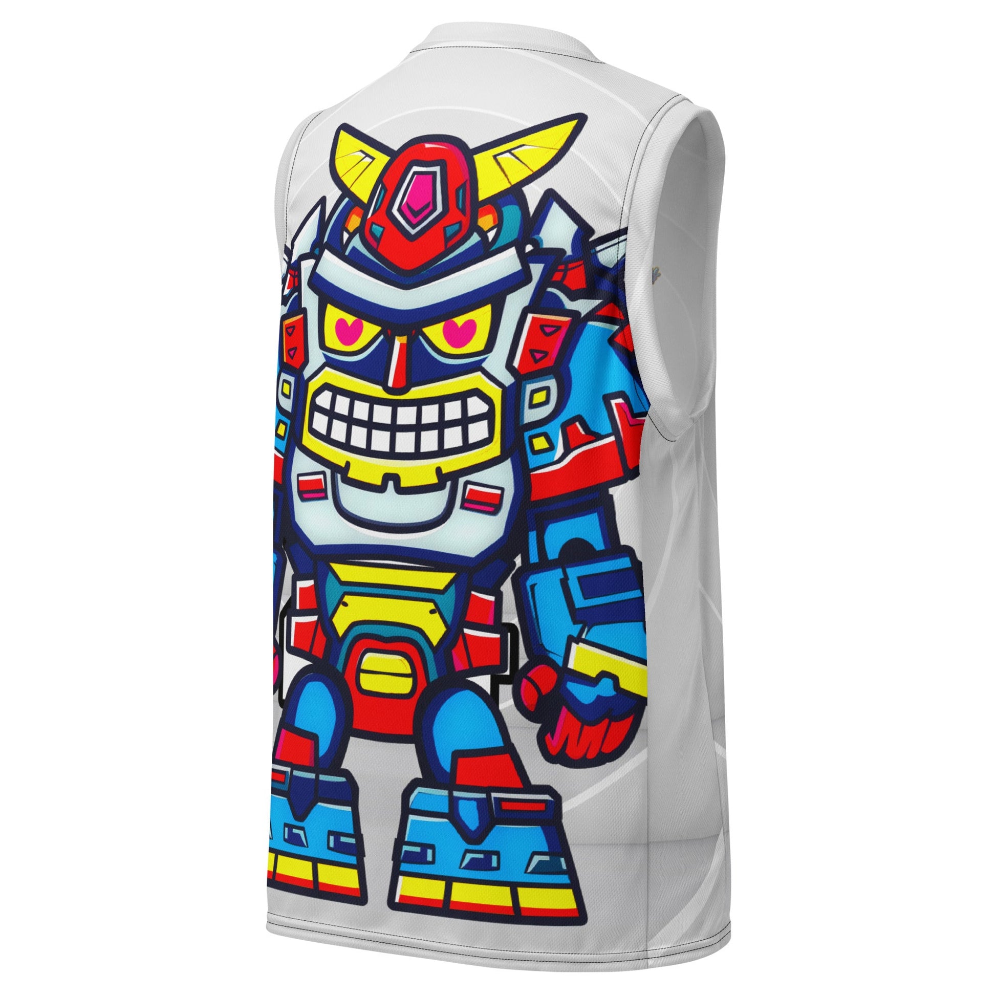 Robo Ranger - Recycled unisex basketball jersey - Ivory Vortex Colorway - BBairt