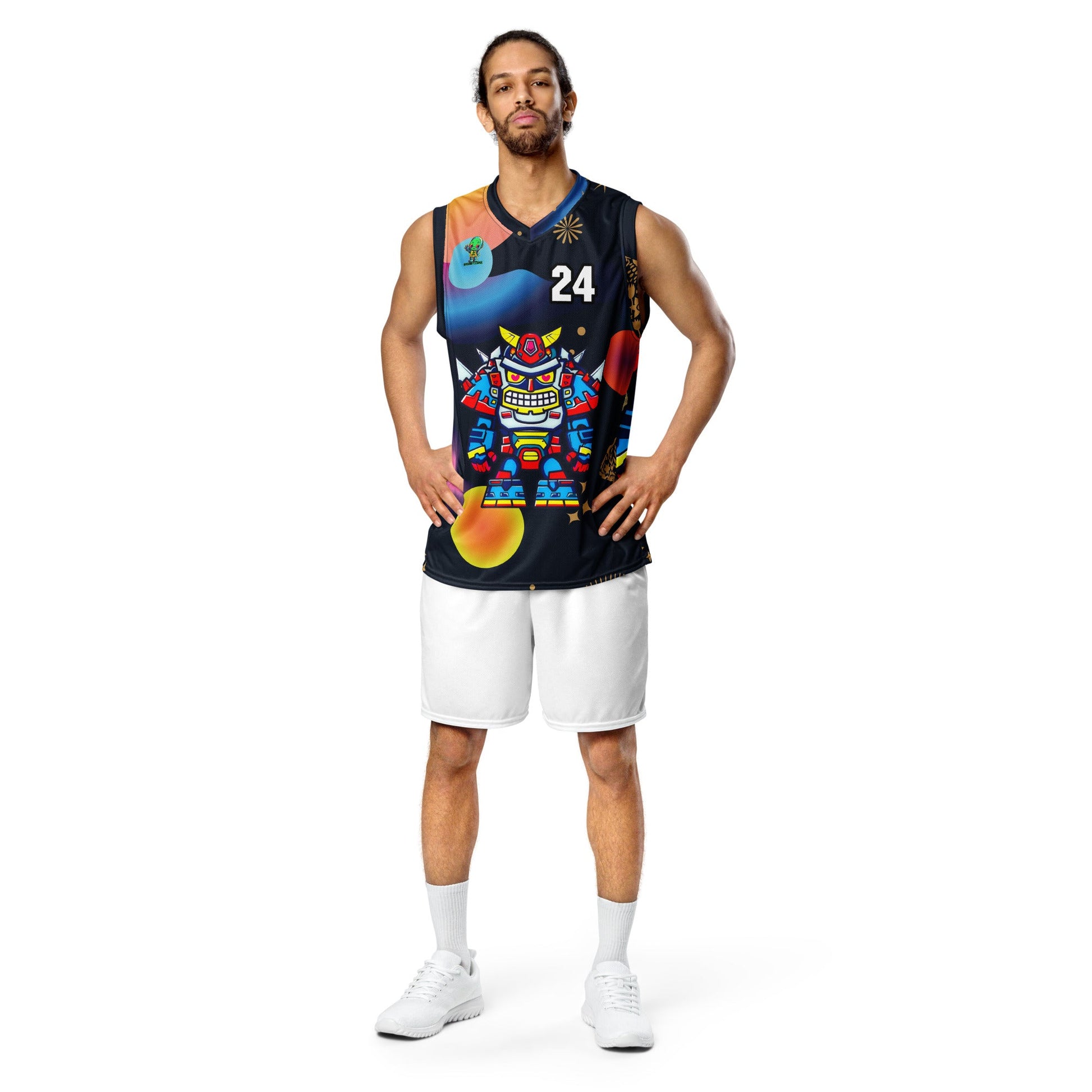 Robo Ranger - Recycled unisex basketball jersey - Nebula Night Colorway - BBairt