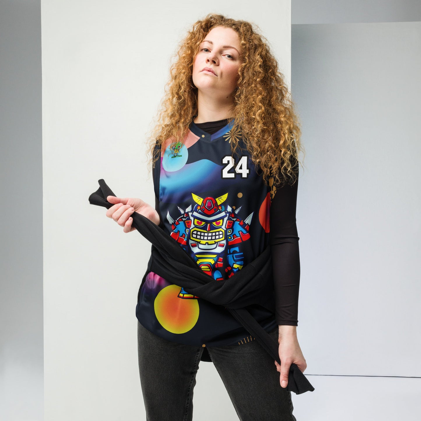 Robo Ranger - Recycled unisex basketball jersey - Nebula Night Colorway - BBairt