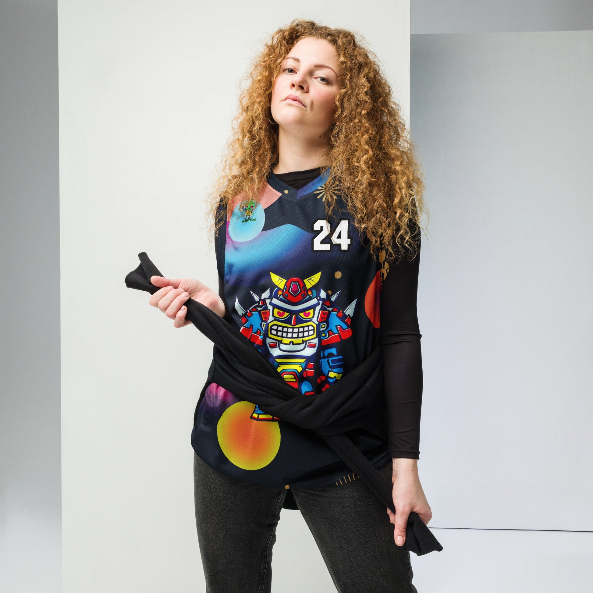 Robo Ranger - Recycled unisex basketball jersey - Nebula Night Colorway - BBairt