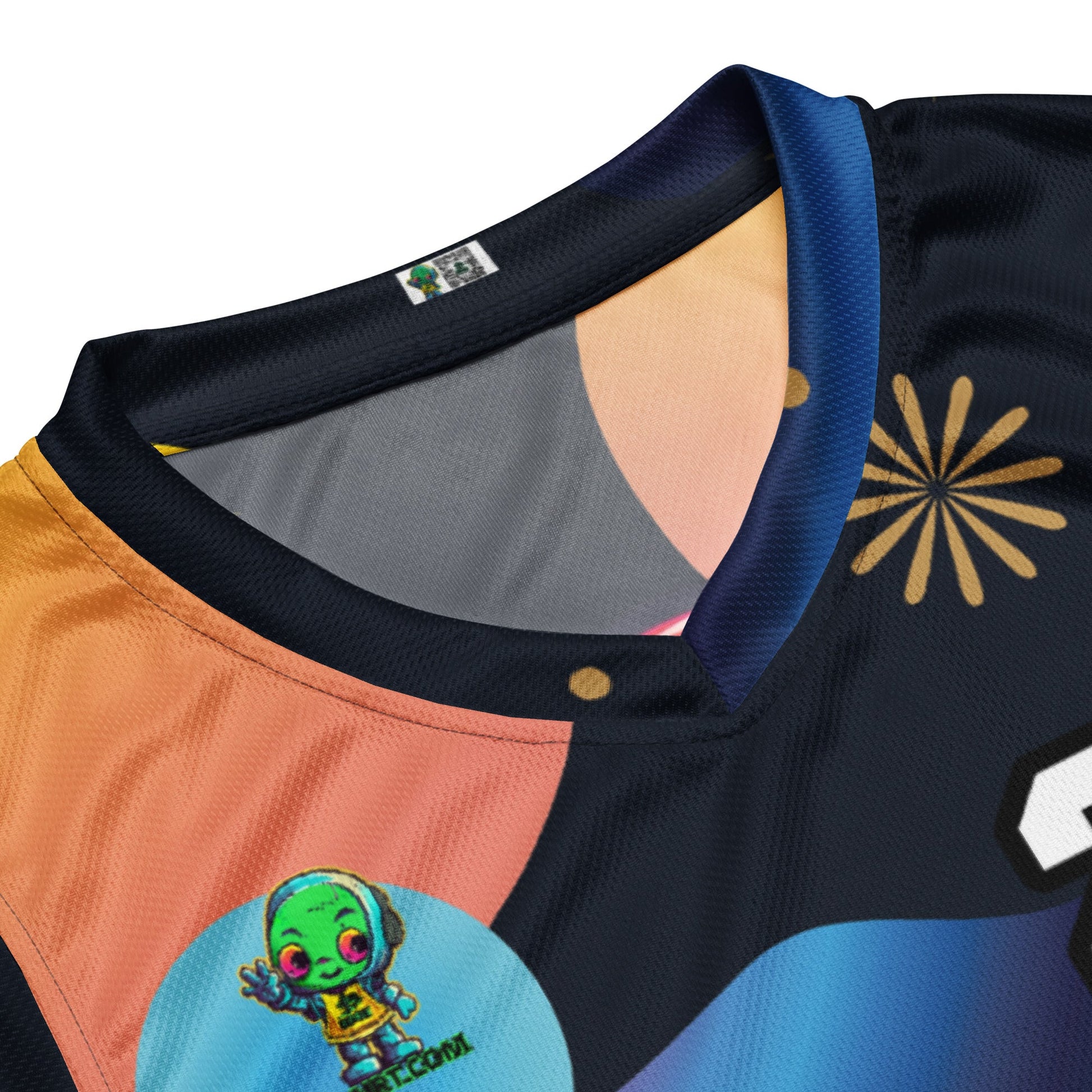 Robo Ranger - Recycled unisex basketball jersey - Nebula Night Colorway - BBairt
