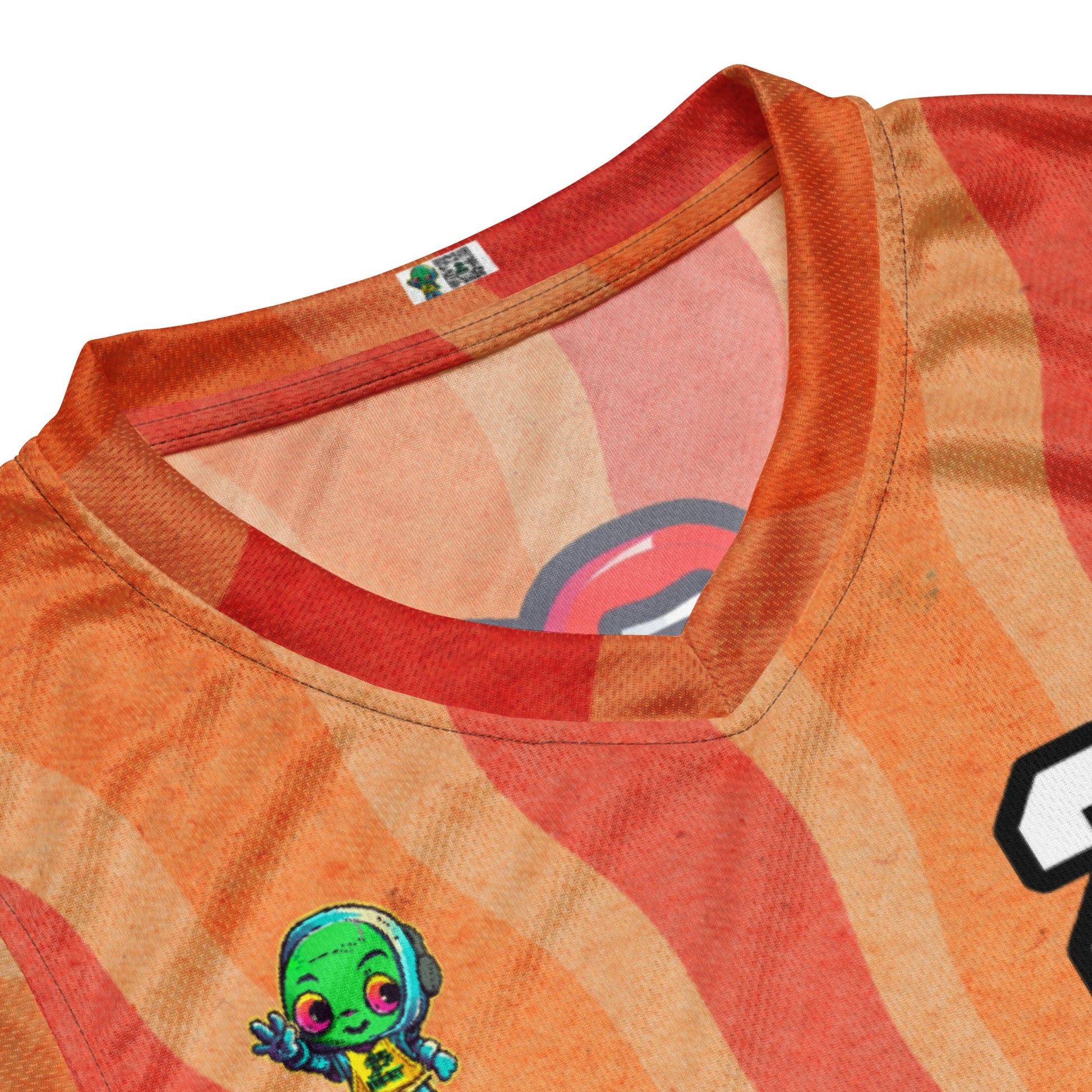 Robo Ranger - Recycled unisex basketball jersey - Solar Flare Colorway - BBairt