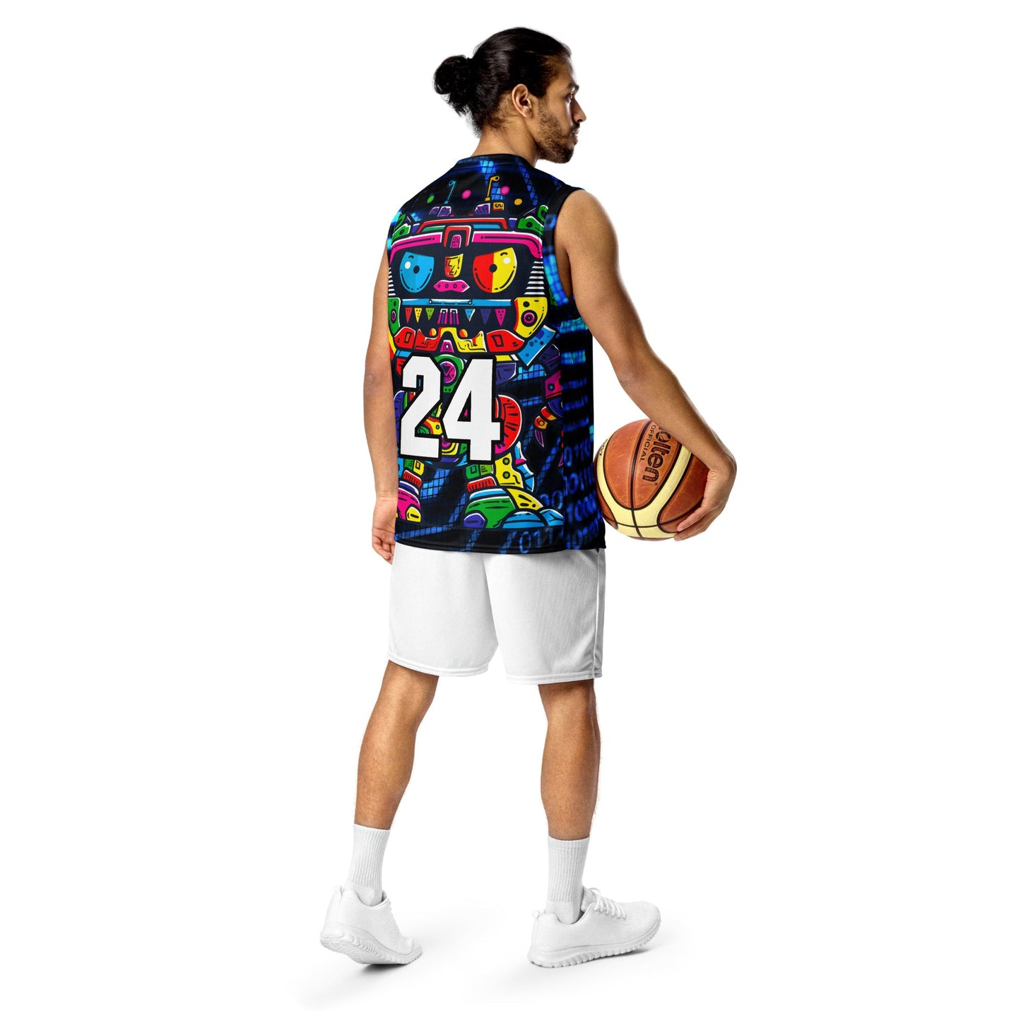 Robo Rebel - Recycled unisex basketball jersey - Digital Pulse Colorway - BBairt