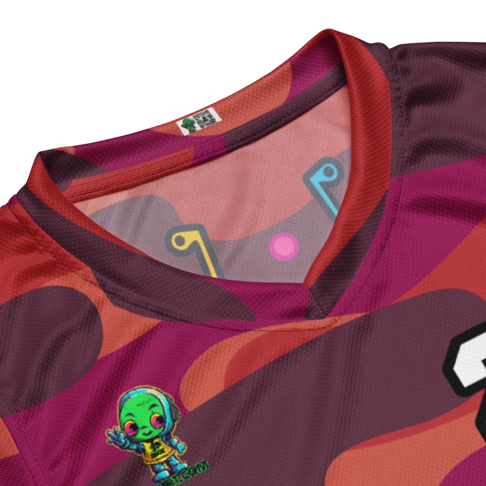 Robo Rebel - Recycled unisex basketball jersey - Inferno Camo Colorway - BBairt
