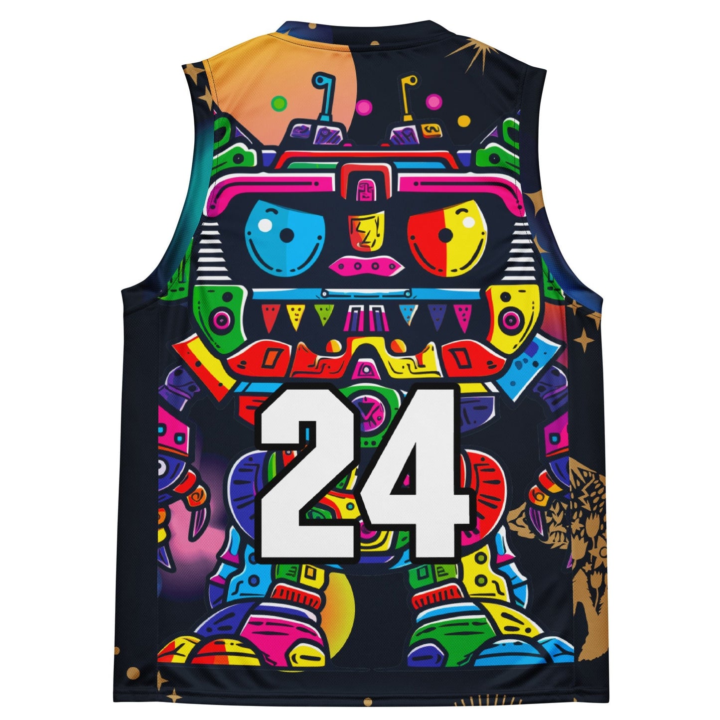 Robo Rebel - Recycled unisex basketball jersey - Nebula Night Colorway - BBairt