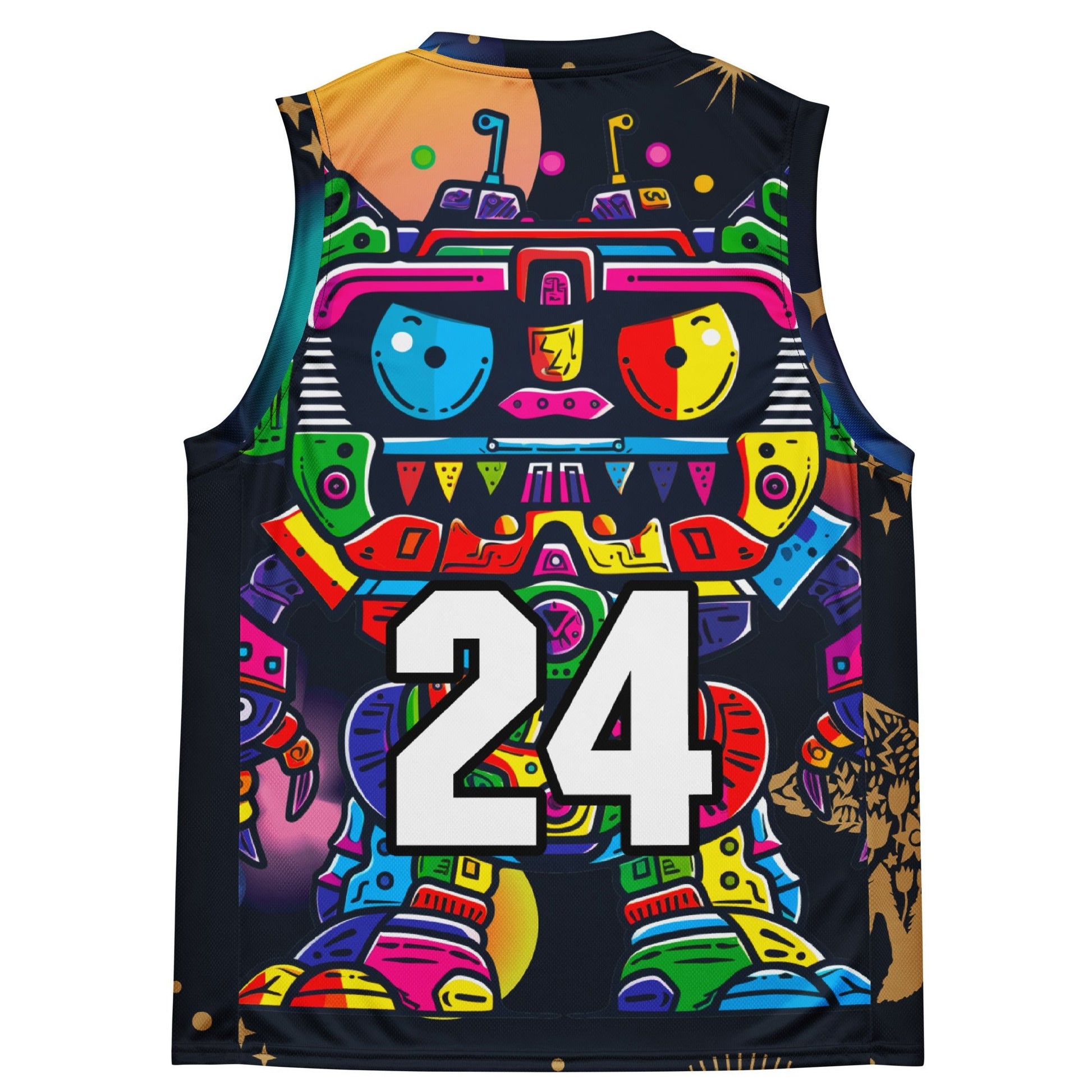 Robo Rebel - Recycled unisex basketball jersey - Nebula Night Colorway - BBairt