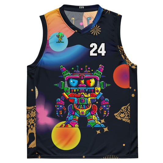 Robo Rebel - Recycled unisex basketball jersey - Nebula Night Colorway - BBairt