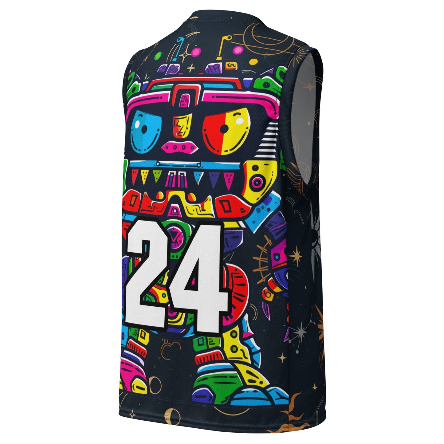 Robo Rebel - Recycled unisex basketball jersey - Starry Odyssey Colorway - BBairt