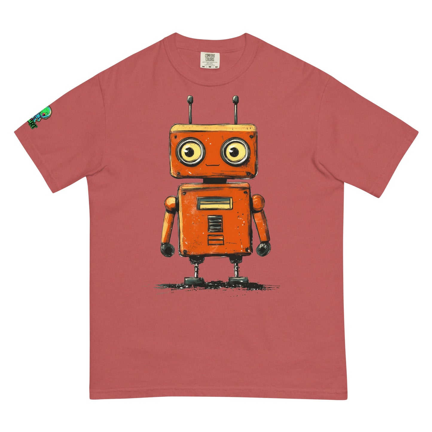Rusty the Companion Bot - Unisex garment - dyed heavyweight t-shirt - BBairt