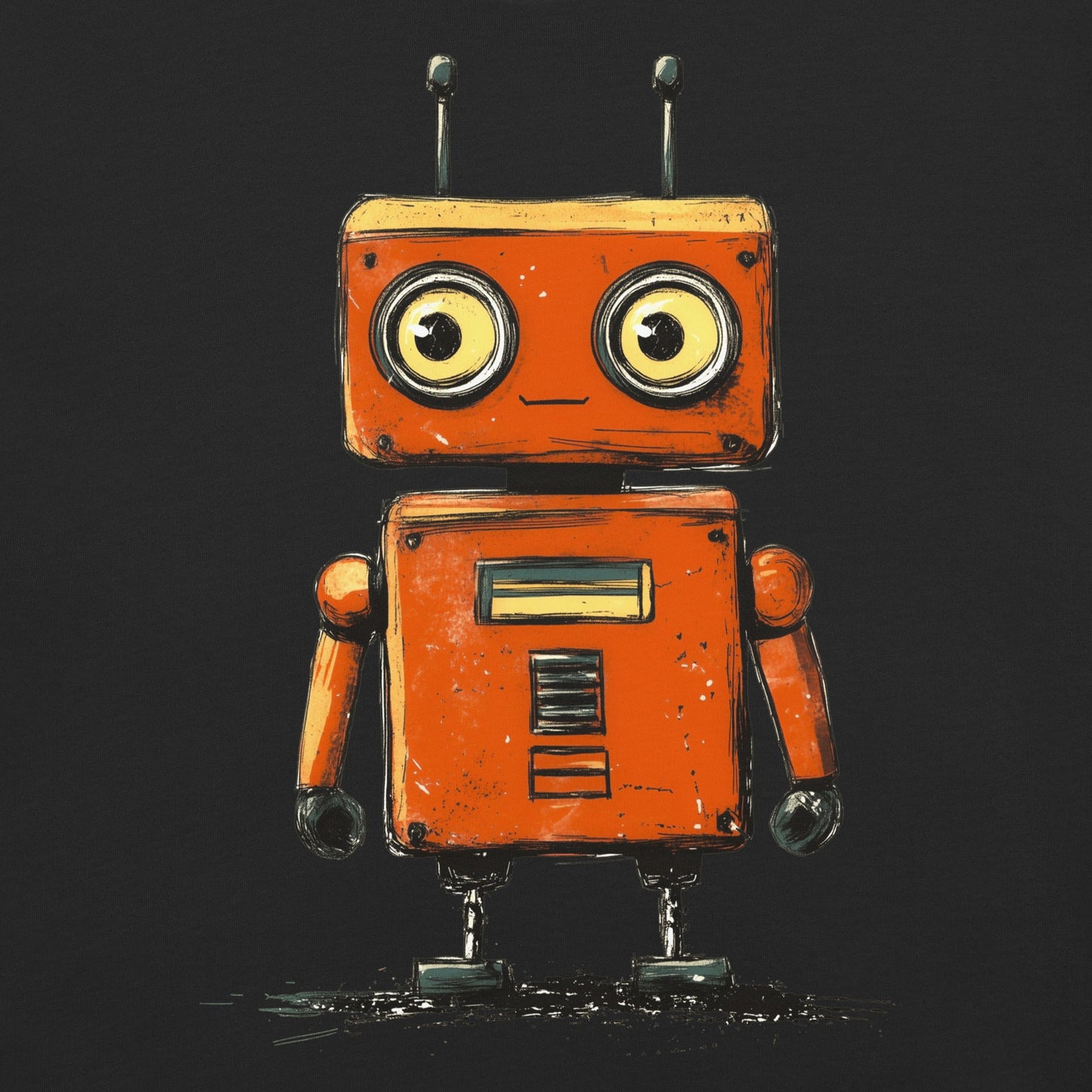 Rusty the Companion Bot - Unisex garment - dyed heavyweight t-shirt - BBairt