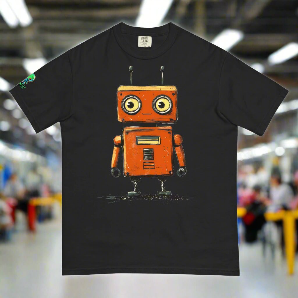 Rusty the Companion Bot - Unisex garment - dyed heavyweight t-shirt - BBairt