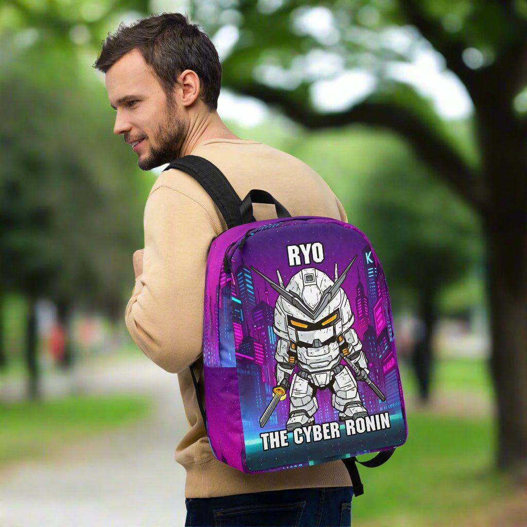 Ryo the Cyber Ronin - Minimalist Backpack - BBairt