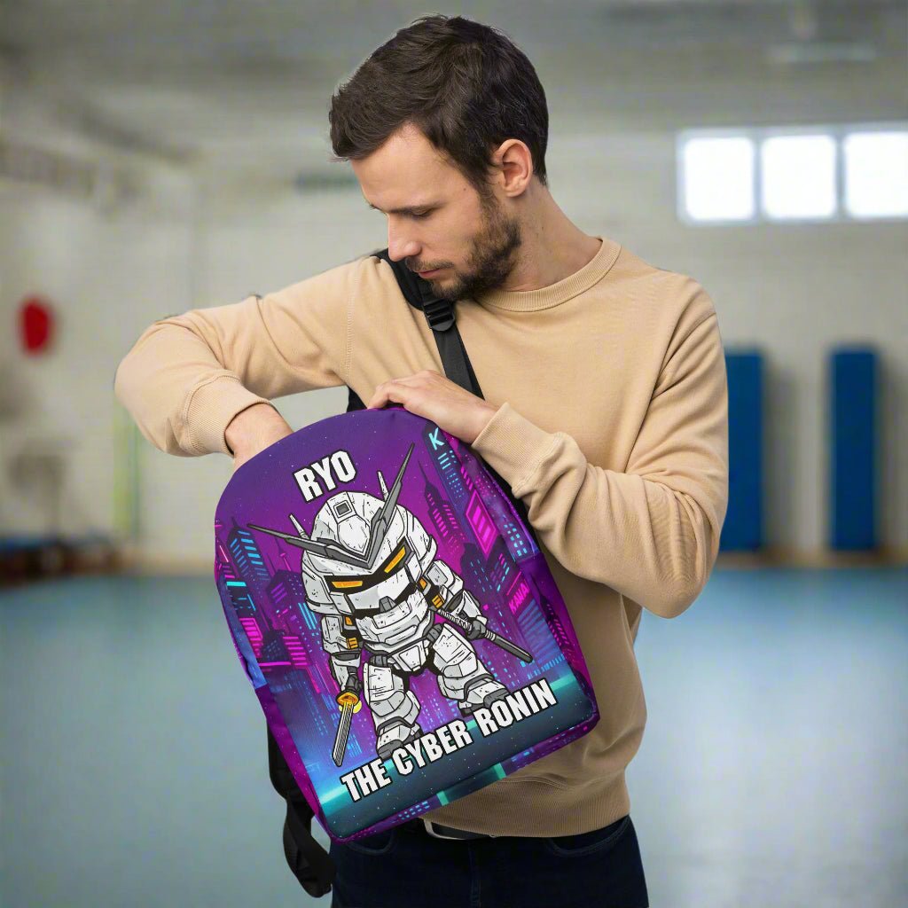 Ryo the Cyber Ronin - Minimalist Backpack - BBairt