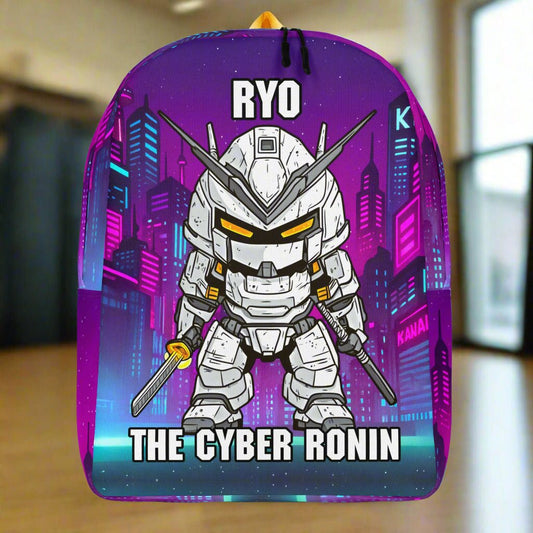 Ryo the Cyber Ronin - Minimalist Backpack - BBairt