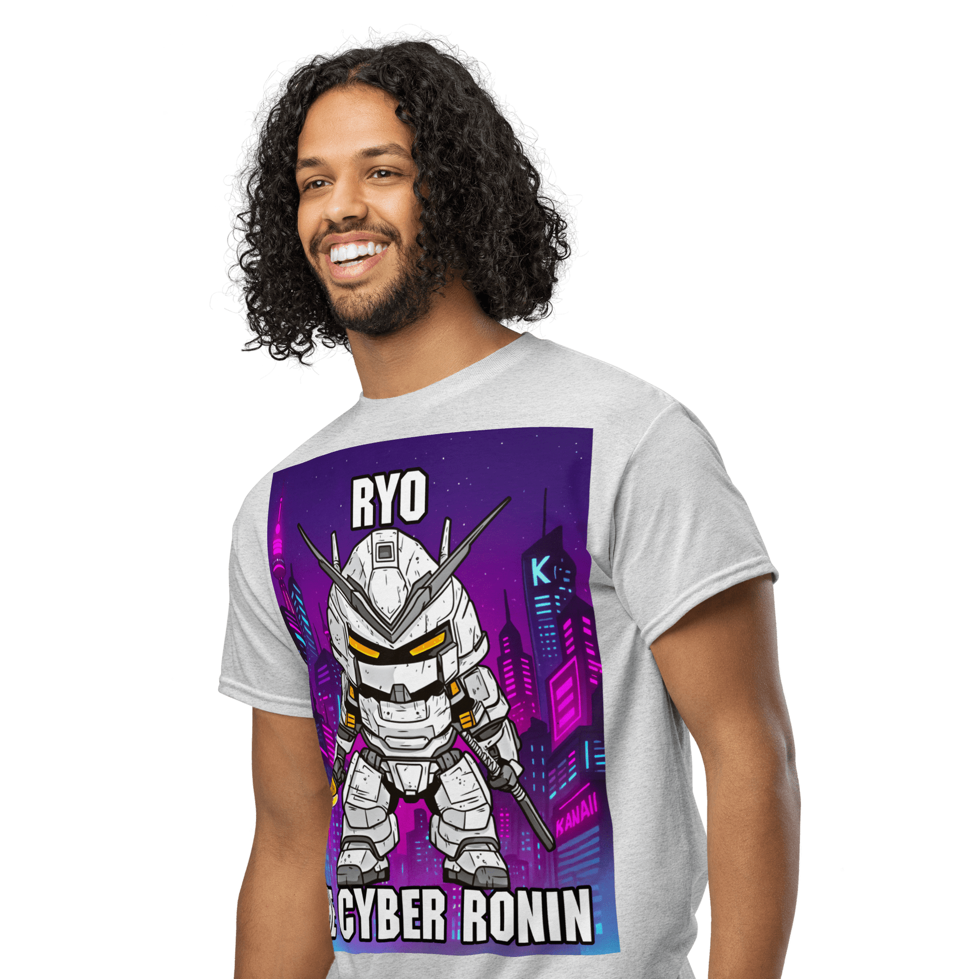 Ryo the Cyber Ronin - Unisex DryBlend T-Shirt - BBairt