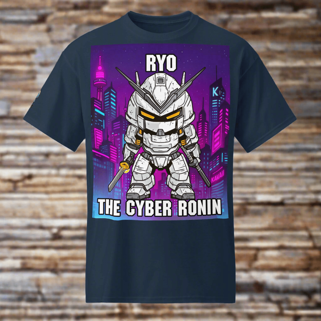 Ryo the Cyber Ronin - Unisex DryBlend T-Shirt - BBairt