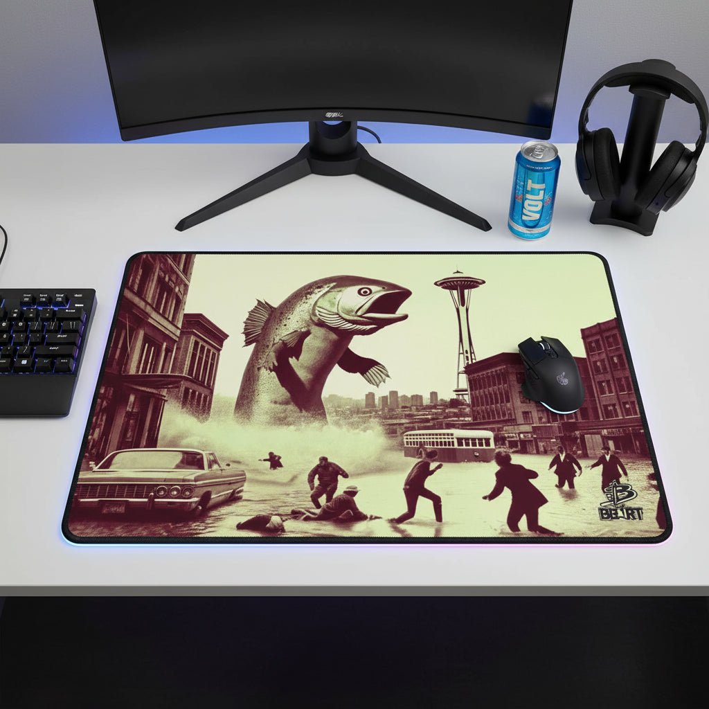 Salmon Surge in Seattle – Desk Mat - BBairt