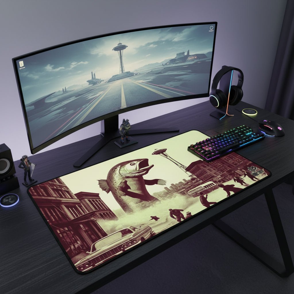 Salmon Surge in Seattle – Desk Mat - BBairt