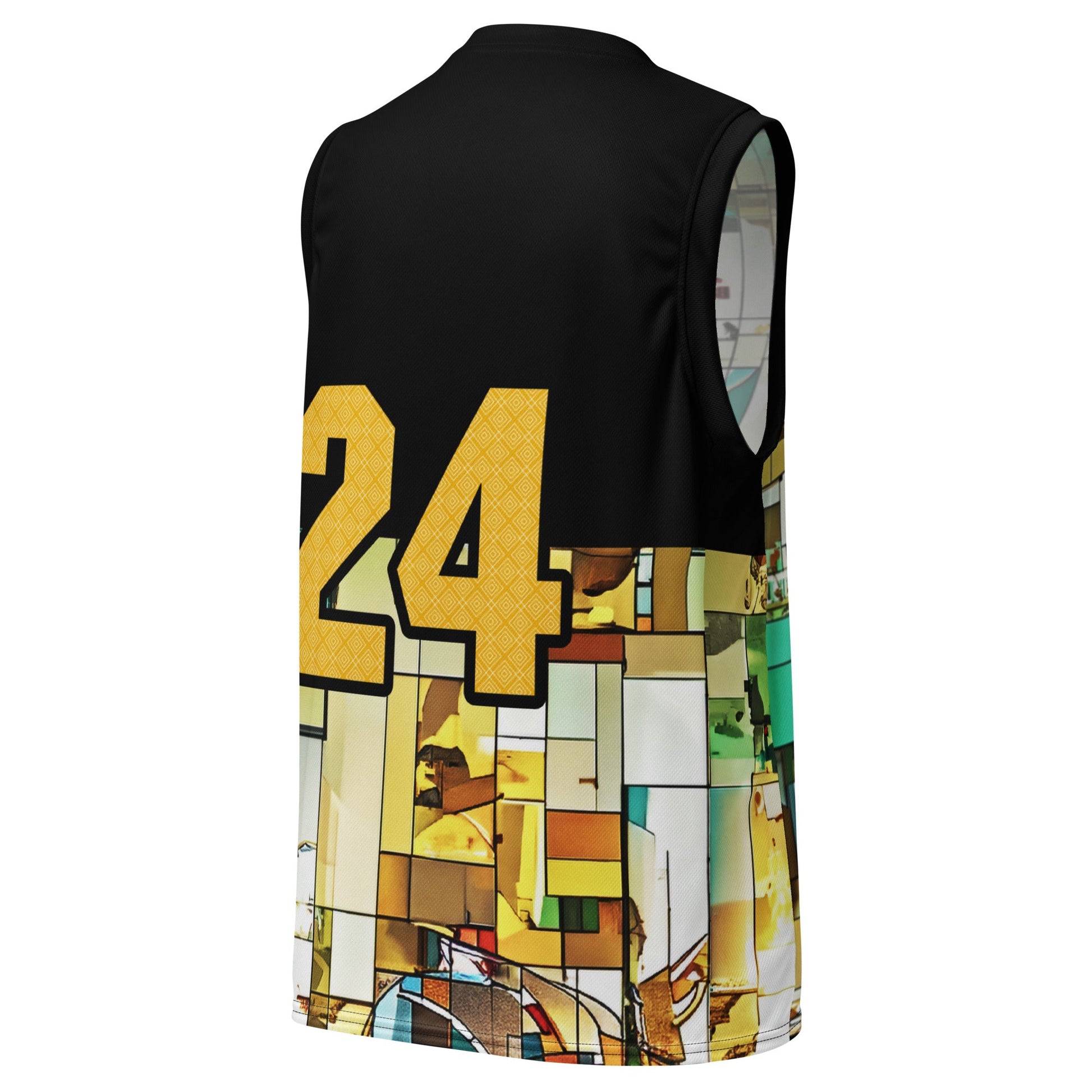 Sentinel of the Crimson Lotus - Recycled unisex basketball jersey - BBairt
