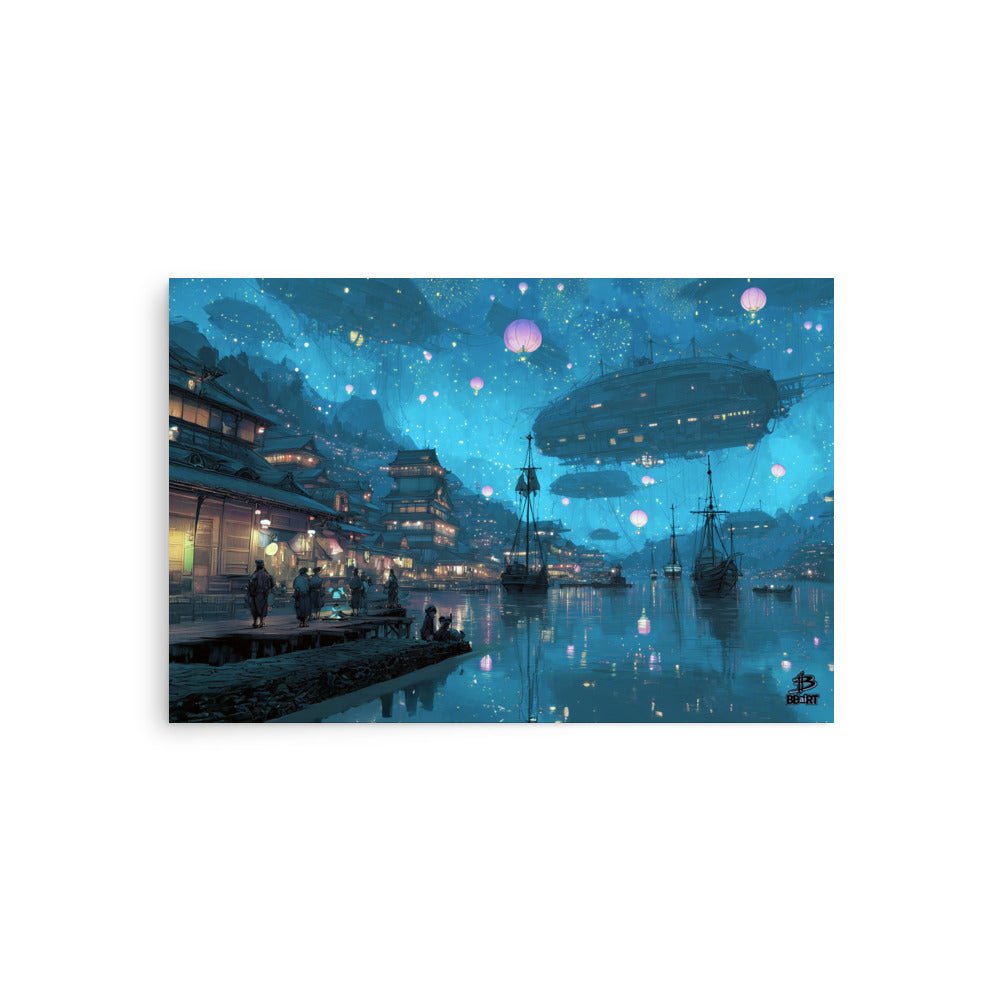 Skydrift Lantern Harbor – Photo Paper Poster - BBairt