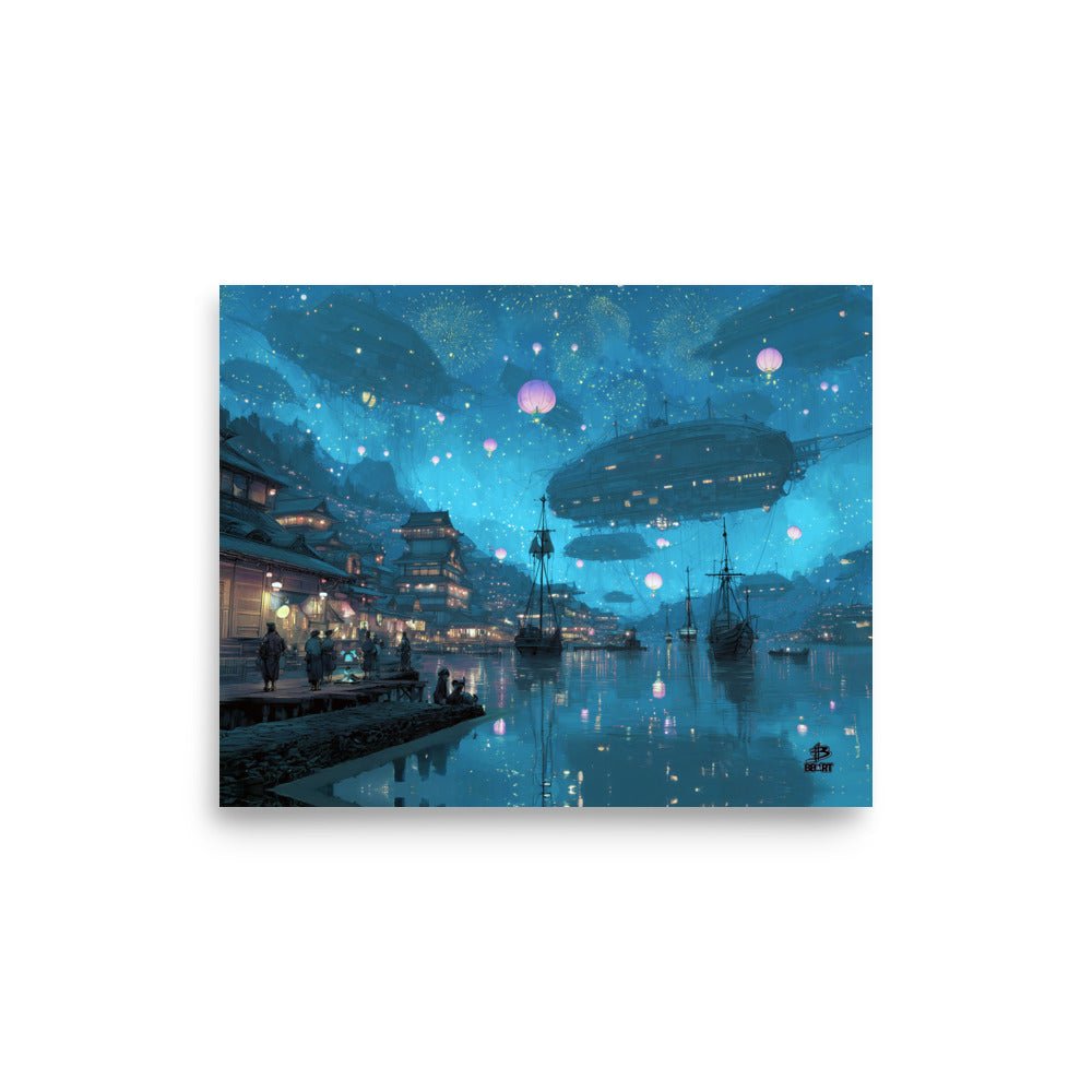Skydrift Lantern Harbor – Photo Paper Poster - BBairt