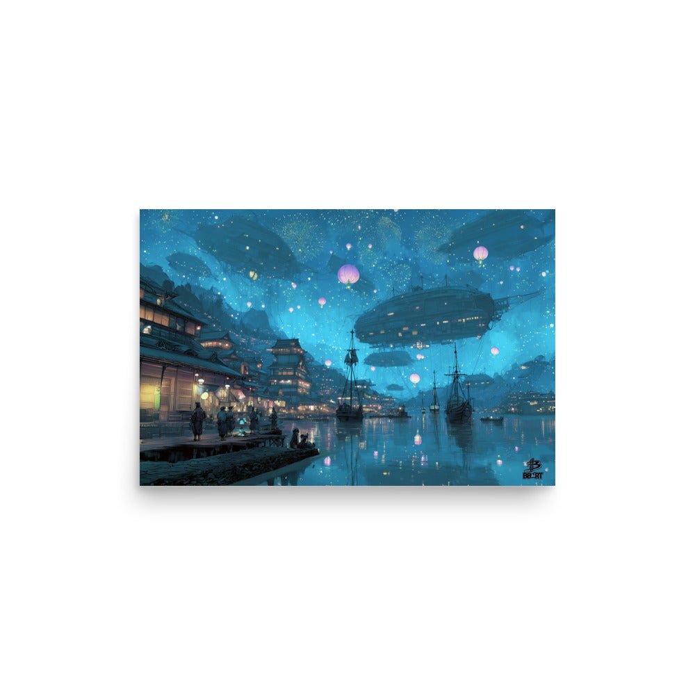 Skydrift Lantern Harbor – Photo Paper Poster - BBairt