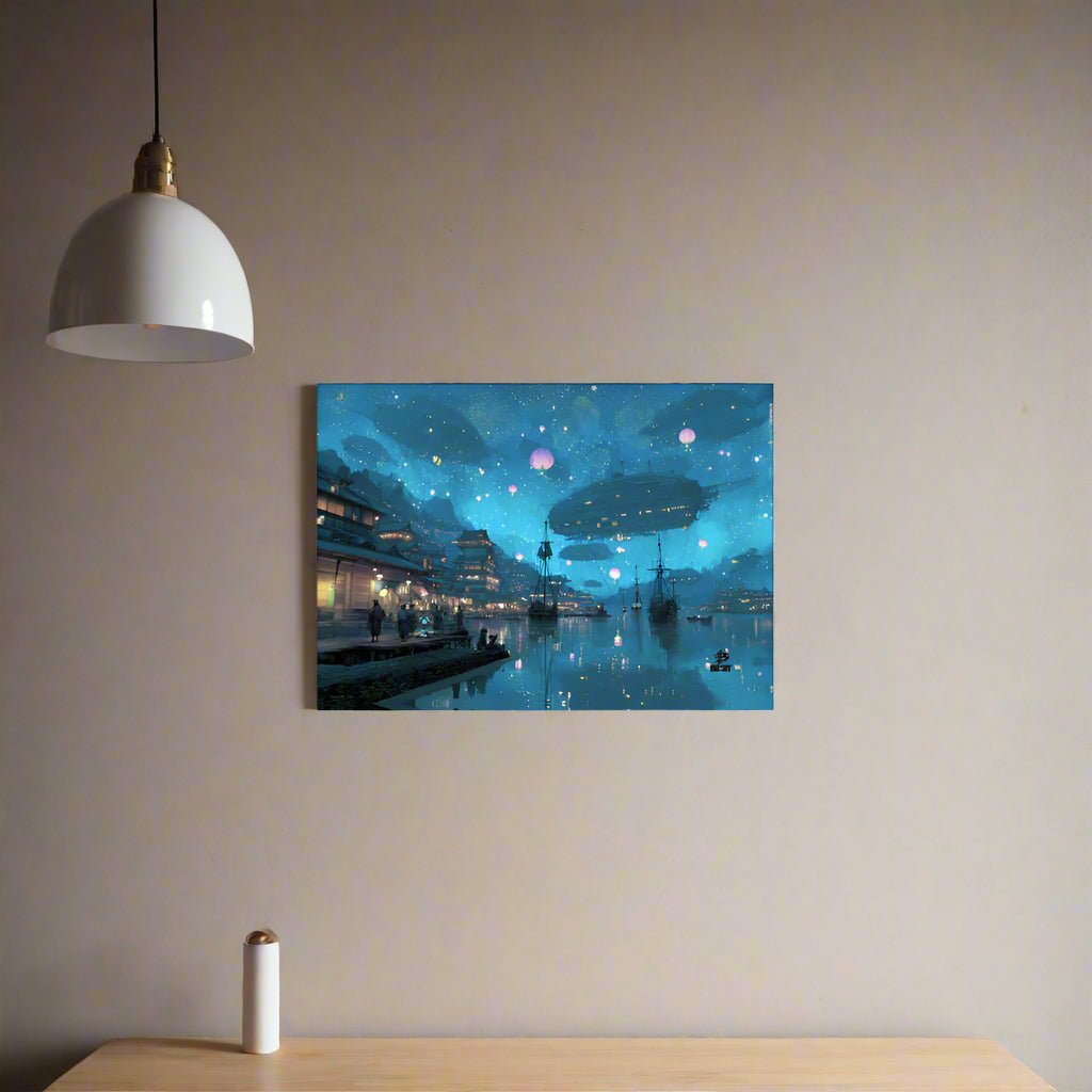 Skydrift Lantern Harbor – Photo Paper Poster - BBairt