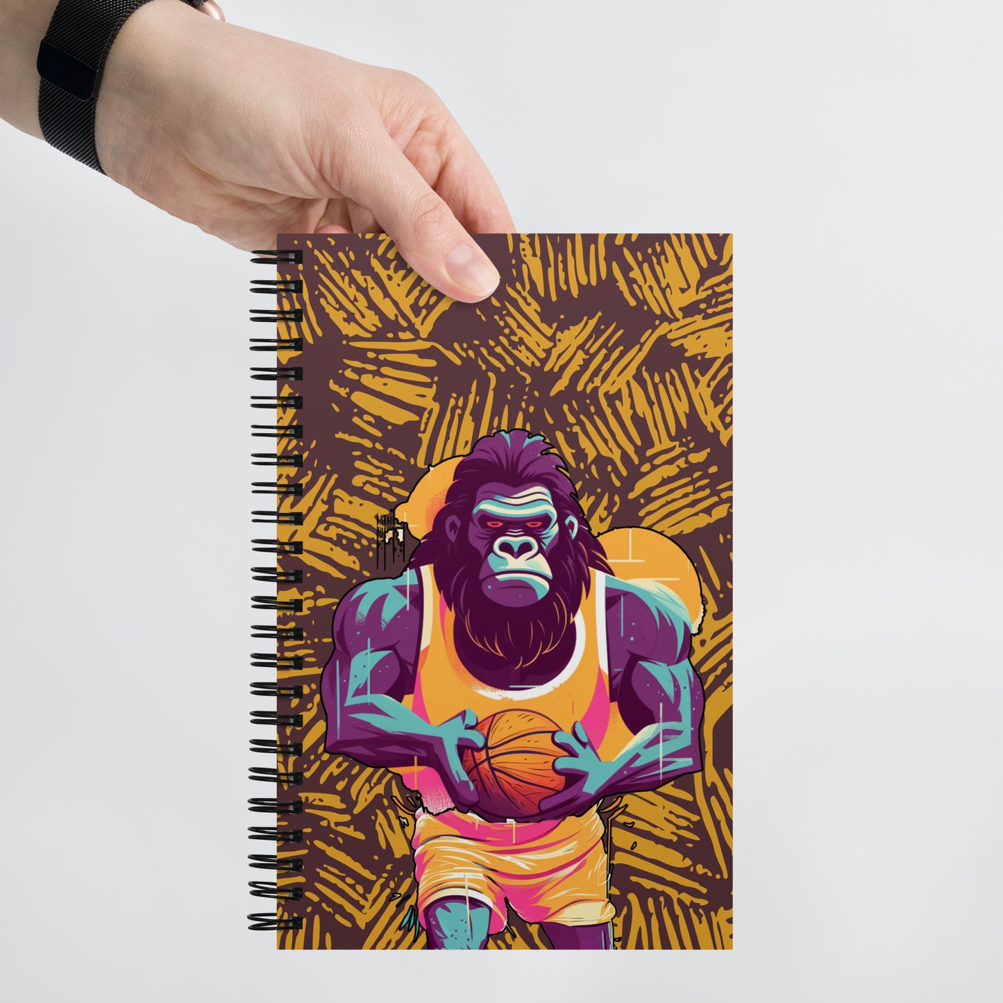 Hoops Hominid - Spiral notebook