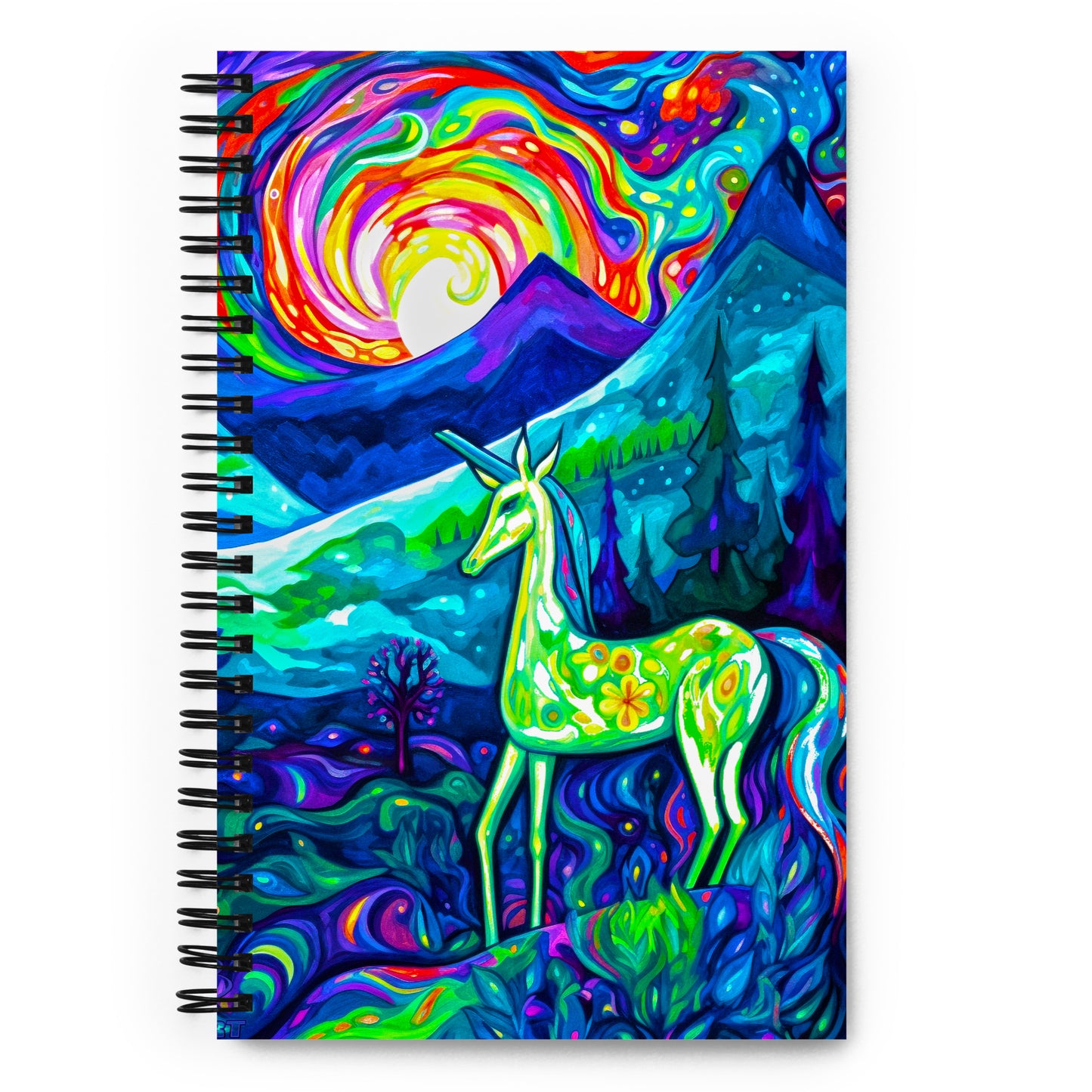 Luminous Convergence - Spiral notebook