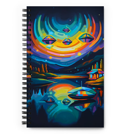 Visitors at Lakeside Haven - Spiral notebook