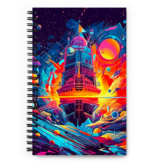 Pioneers of the Cubist Cosmos - Spiral notebook