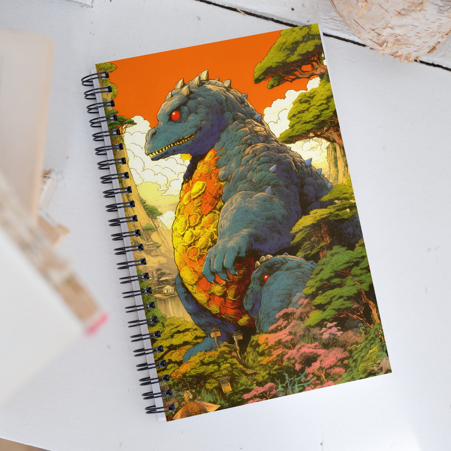 Eggora the Gentle Kaiju - Spiral notebook