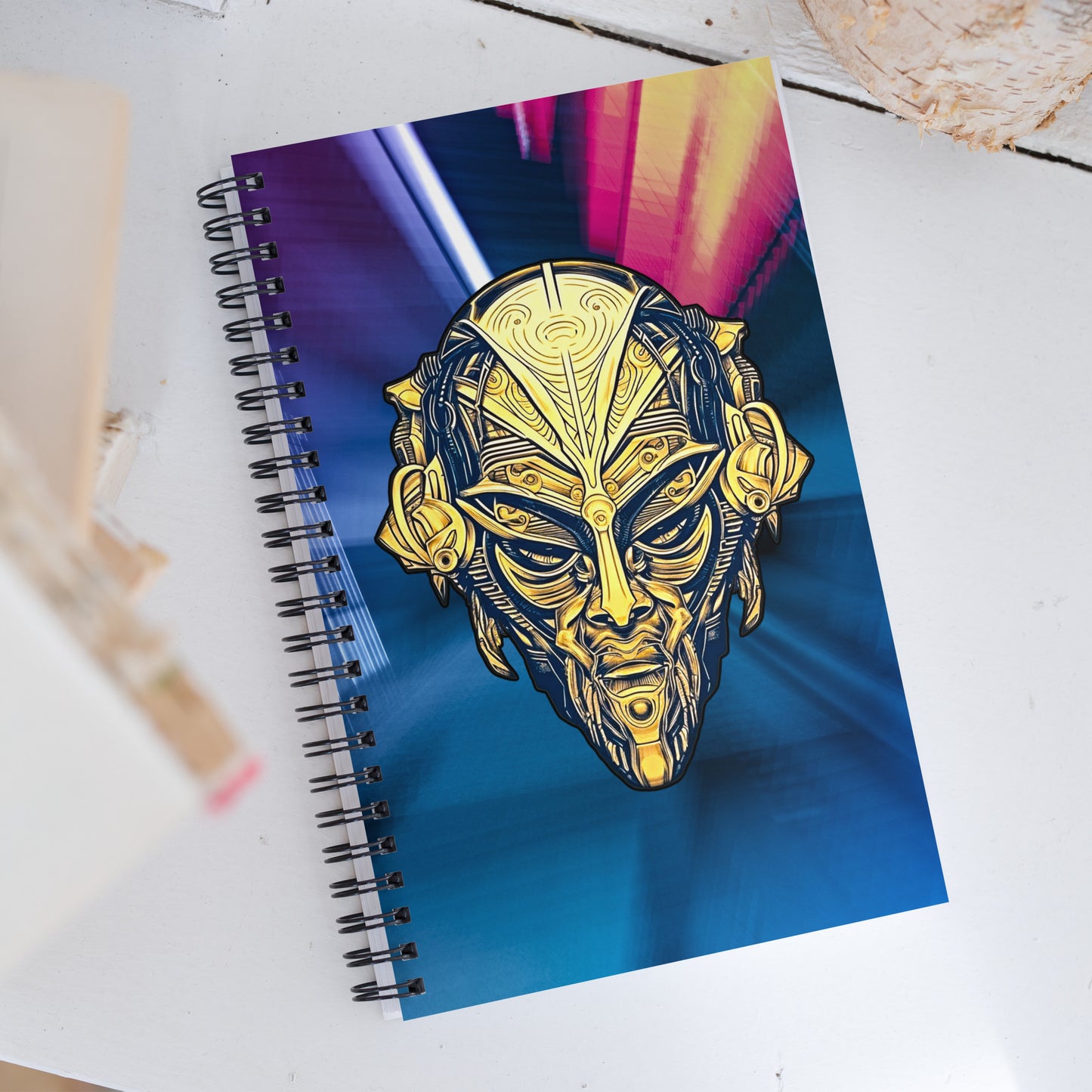 The Mask of Wisdom: Alden - Spiral notebook