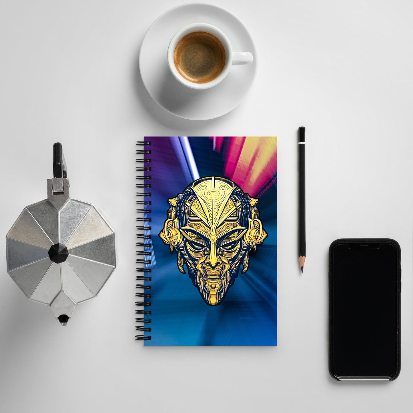 The Mask of Wisdom: Alden - Spiral notebook