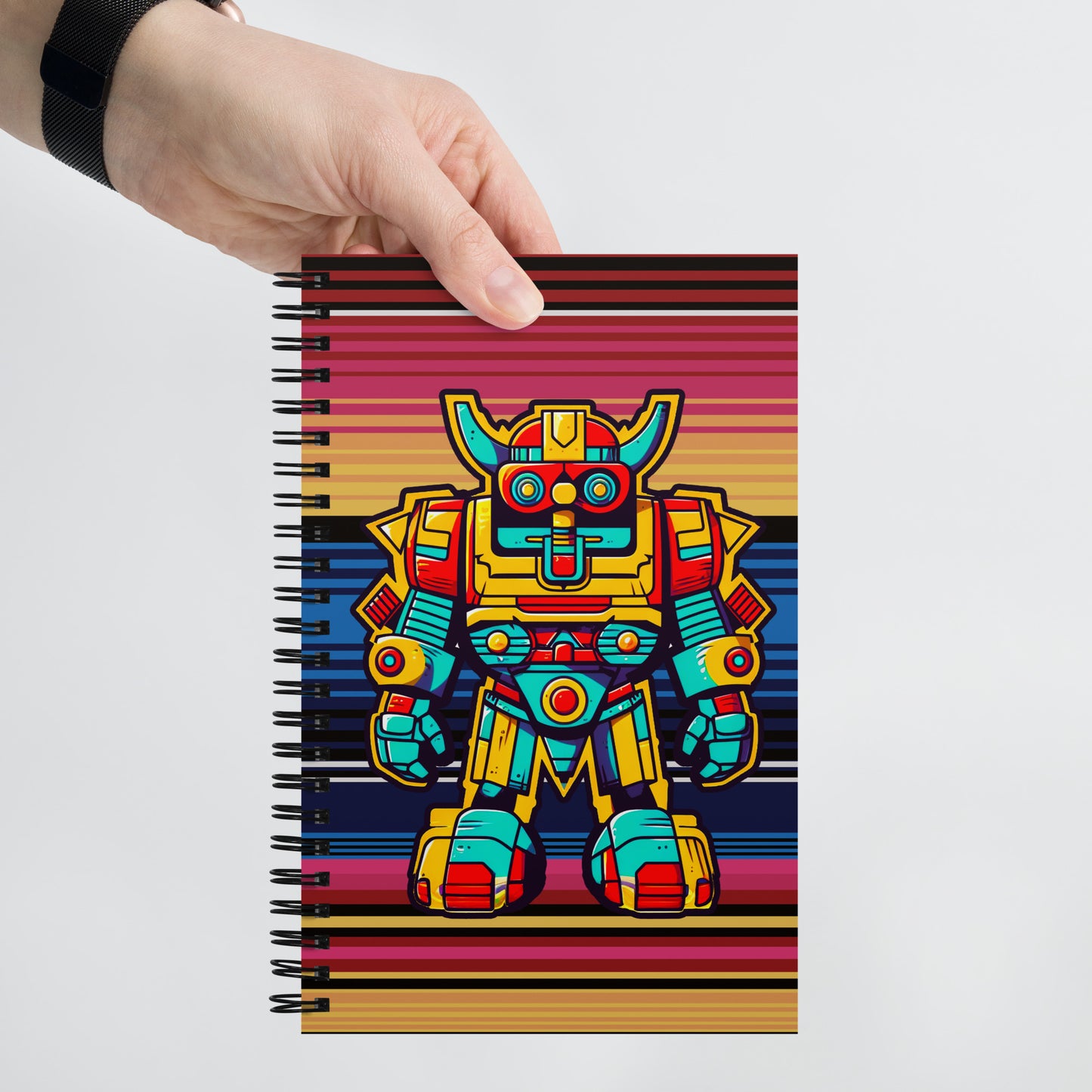 Mech Bushido Guardian - Spiral notebook