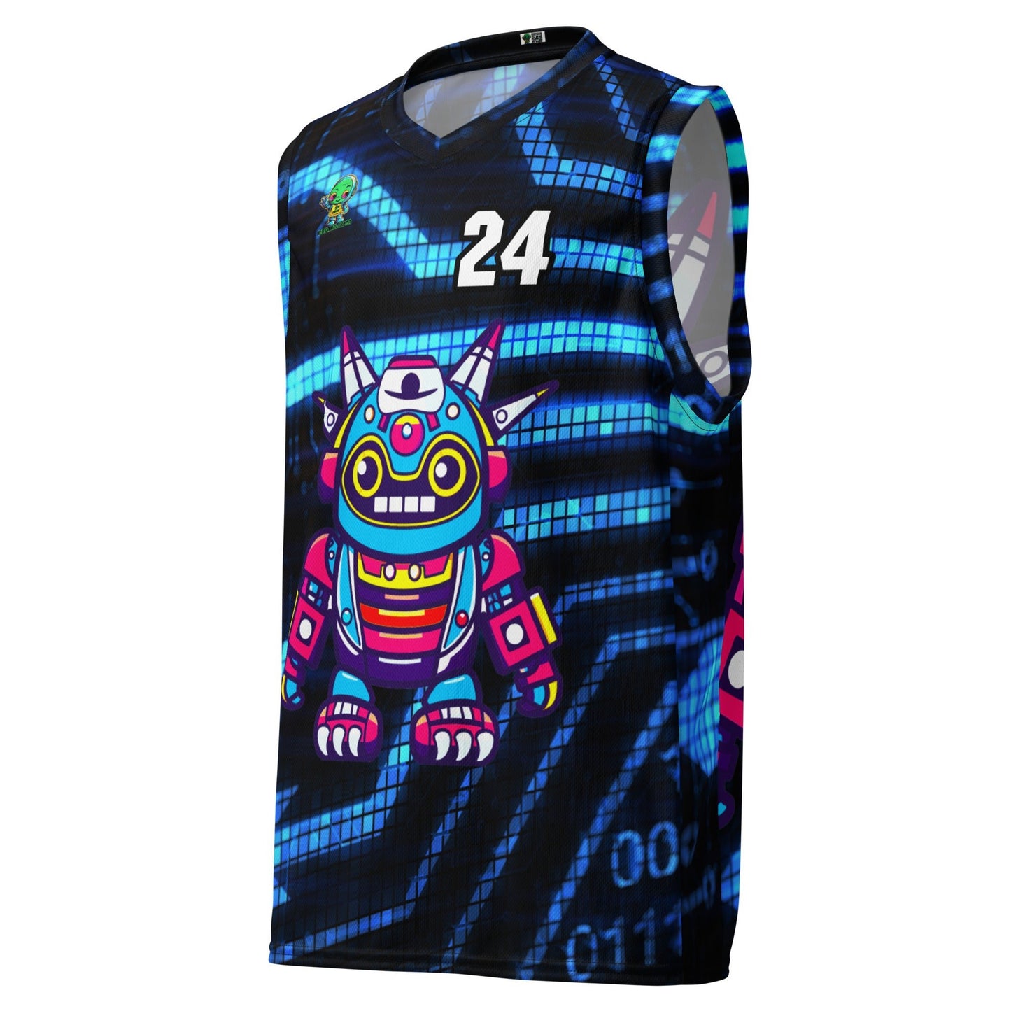 Techno Guardian - Recycled unisex basketball jersey - Digital Pulse Colorway - BBairt