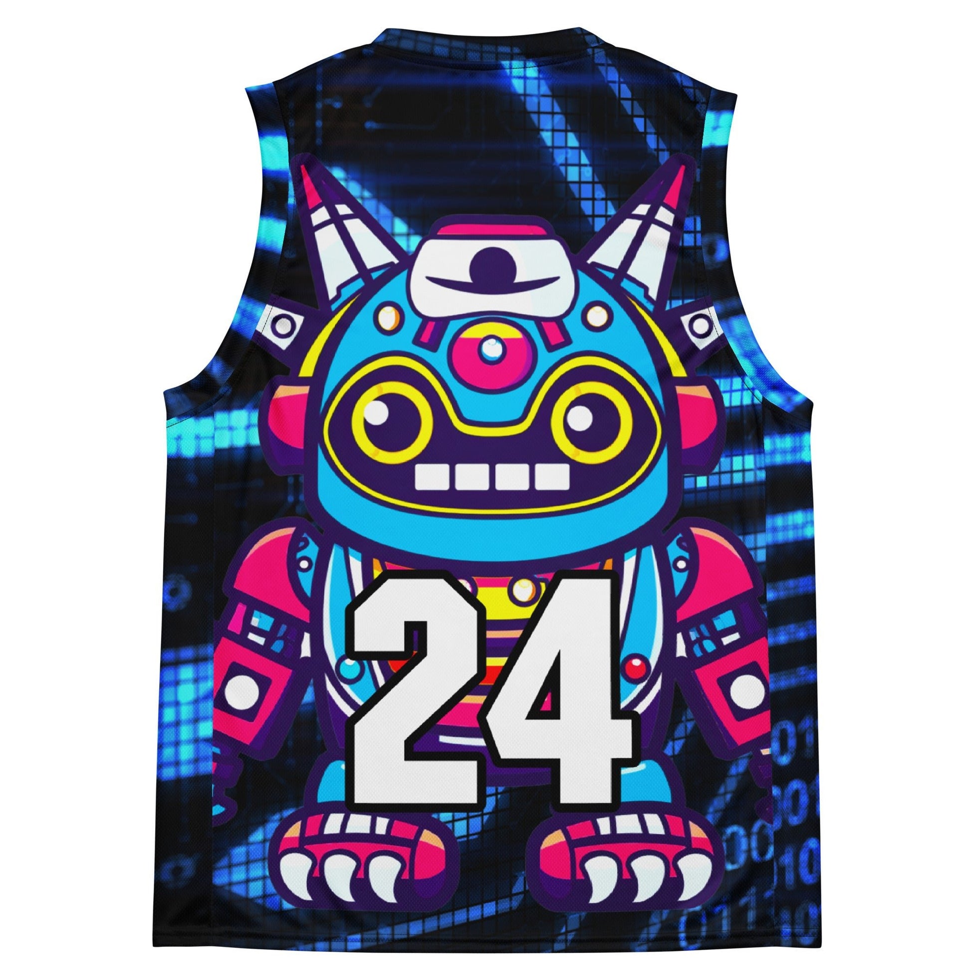 Techno Guardian - Recycled unisex basketball jersey - Digital Pulse Colorway - BBairt