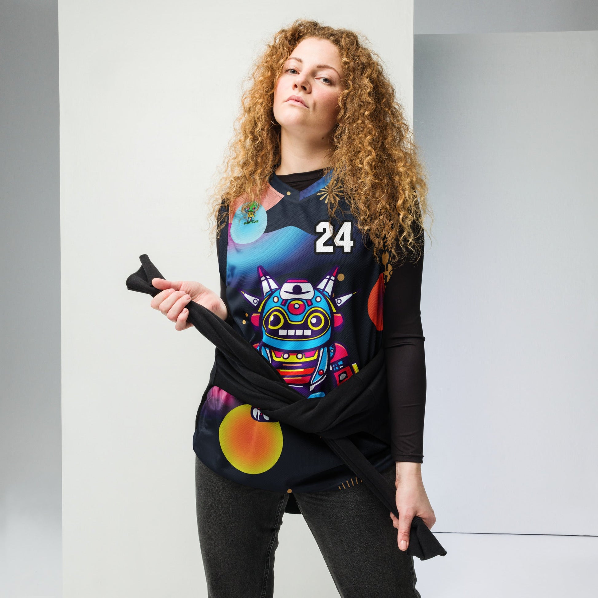 Techno Guardian - Recycled unisex basketball jersey - Nebula Night Colorway - BBairt