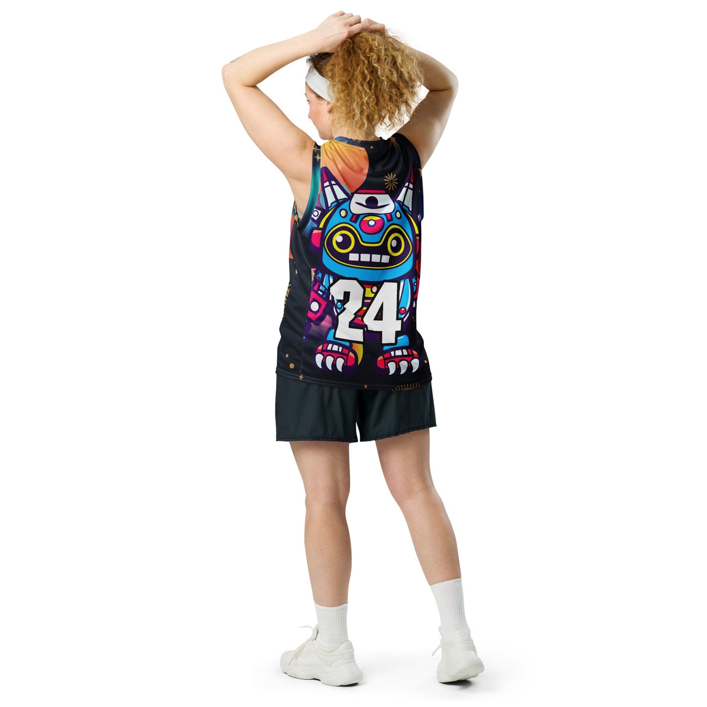Techno Guardian - Recycled unisex basketball jersey - Nebula Night Colorway - BBairt